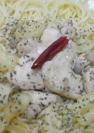 バジルと鶏肉のペペロンチーノ-レシピのメイン写真