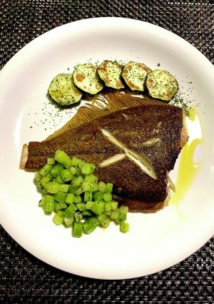 カレイムニエル　アスパラオリーブソース-レシピのメイン写真