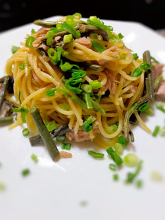 わらびとツナの和風パスタ-レシピのメイン写真