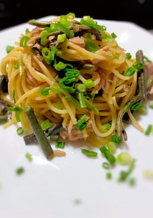 わらびとツナの和風パスタ-レシピのメイン写真