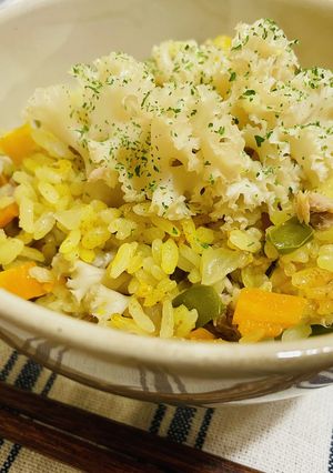 【シニア向け】ホホホタケのカレーピラフ-レシピのメイン写真