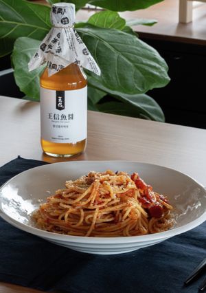 本格的イタリア家庭料理!魚醤トマトパスタ-レシピのメイン写真