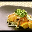 鶏のから揚げと彩り野菜のワサビソース