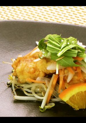 鶏のから揚げと彩り野菜のワサビソース-レシピのメイン写真