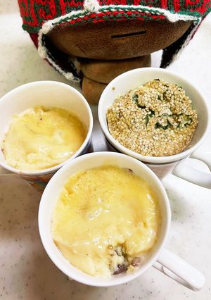 ごはんdeみそぷりん♡わかめごま味噌汁？-レシピのメイン写真