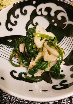 蓮根とホウレン草のナムル風味-レシピのメイン写真