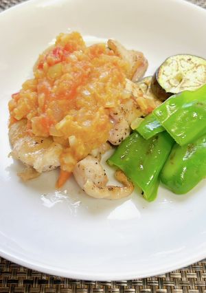 鶏肉のグリル味噌リンゴソース-レシピのメイン写真