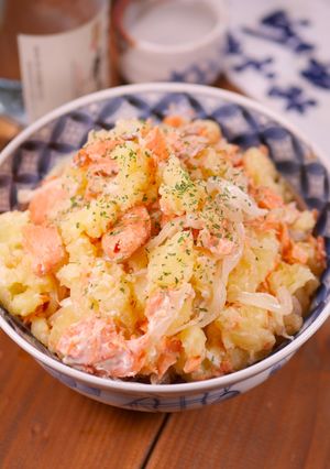 鮭と玉ねぎの愛のポテトサラダ♡-レシピのメイン写真