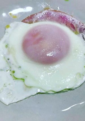 ハムエッグ-レシピのメイン写真