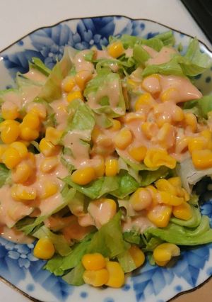 簡単！激ウマ！レタスとコーンの洋風サラダ-レシピのメイン写真