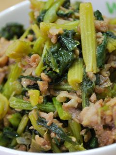 *かき菜と豚肉の炒め煮*-レシピのメイン写真