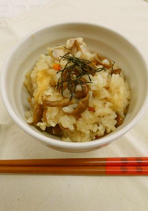 なめこの炊き込みご飯-レシピのメイン写真