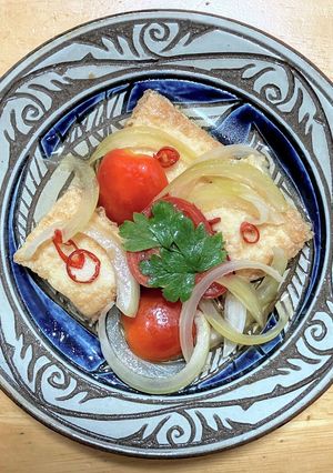 厚揚げとミニトマトと玉ネギの南蛮漬け-レシピのメイン写真
