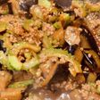 八丁味噌で大人の♪麻婆茄子ゴーヤ丼