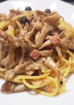 キノコのクリームパスタ-レシピのメイン写真