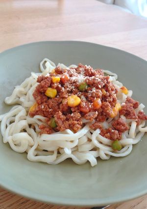 すぐできる！簡単ミートソースパスタ-レシピのメイン写真
