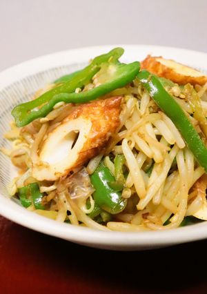 もやしピーマン焼ちくわのカレー風味炒め-レシピのメイン写真