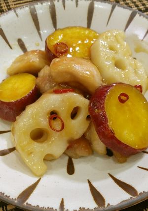 【美人レシピ】鶏もも肉と根菜の照り煮-レシピのメイン写真