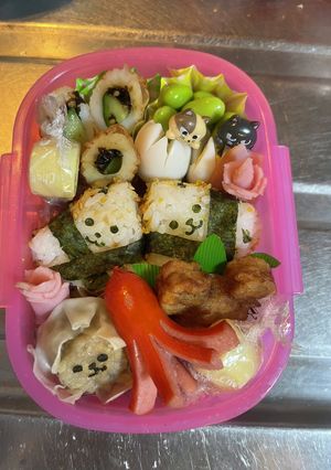 子どもが喜ぶお弁当〜簡単　焼売にも顔-レシピのメイン写真
