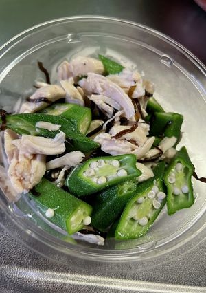 オクラとササミの塩昆布和え-レシピのメイン写真