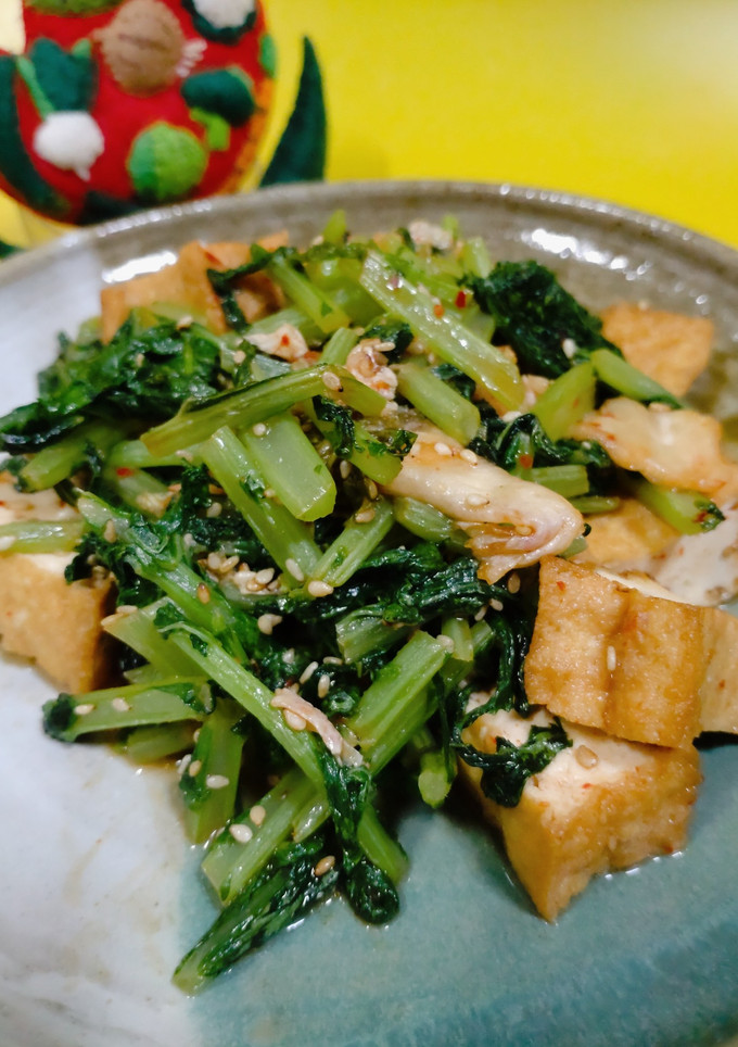 大根菜と厚揚げのキムチ炒め-レシピのメイン写真