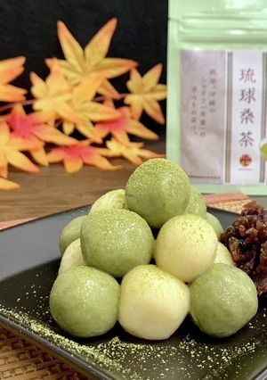 桑茶でお月見団子♪-レシピのメイン写真