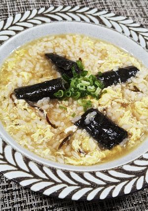 ライスペーパーde雑煮風和風アジアン粥-レシピのメイン写真