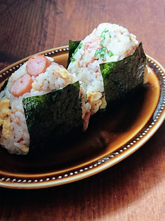 パリおにぎり★卵焼きおかかウインナー-レシピのメイン写真