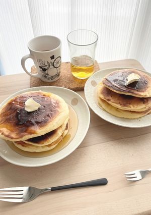 簡単でかわいいホットケーキ-レシピのメイン写真