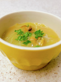 ホタテ水煮缶とキャベツのカレースープ-レシピのメイン写真