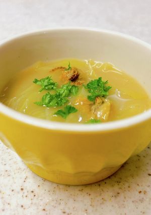 ホタテ水煮缶とキャベツのカレースープ-レシピのメイン写真