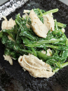すぐり菜(大根)とササミの和え物-レシピのメイン写真
