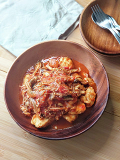 きのことむね肉のトマト煮-レシピのメイン写真