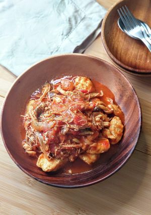 きのことむね肉のトマト煮-レシピのメイン写真