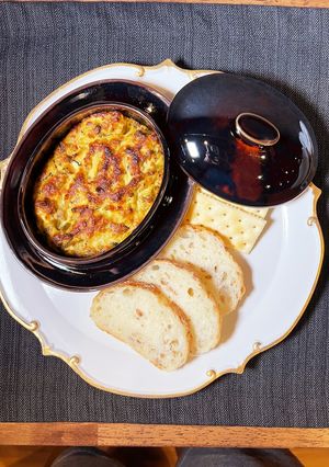 高菜漬とパルメジャンチーズのホットデップ-レシピのメイン写真