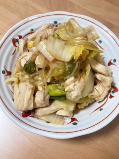 白菜と鶏胸肉の中華炒め、ピリ辛-レシピのメイン写真