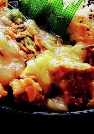 ちゃんぽん餡がけ豚バラヒレチキン大蒜味-レシピのメイン写真