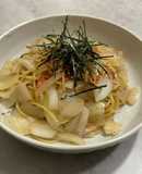 ツナと玉ねぎの簡単ポン酢パスタ