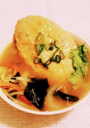 “豆腐ハンバーグみそ汁”-レシピのメイン写真