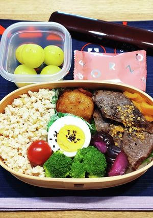 高１！男子弁当！塩そぼろ・肉づくし　75-レシピのメイン写真