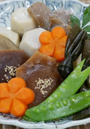 せたがや煮しめ③　結び昆布・亀甲しいたけ-レシピのメイン写真