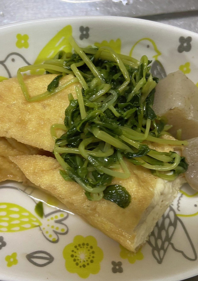 厚揚げと豆苗煮てみた-レシピのメイン写真