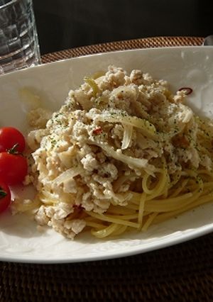 鶏ひき肉の簡単パスタ-レシピのメイン写真