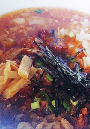 カリカリ豚坦々★香港アジアン粥★ワンパン-レシピのメイン写真