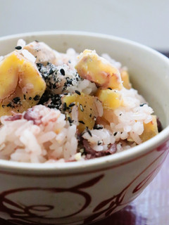 秋の味覚♪美味♪栗入り赤飯★ゼロ活力鍋-レシピのメイン写真
