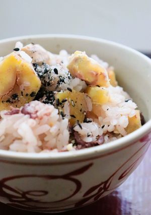 秋の味覚♪美味♪栗入り赤飯★ゼロ活力鍋-レシピのメイン写真