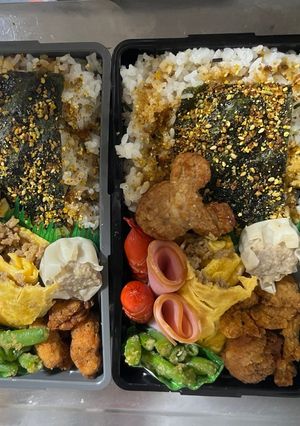 メンズ弁当〜男子満足　オムそぼろ　高校生-レシピのメイン写真