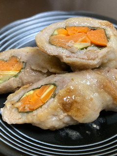 豚肉のカラフルロール巻き♪-レシピのメイン写真