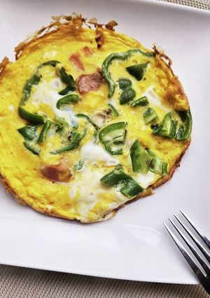 朝食に！ピーマンベーコン卵！-レシピのメイン写真