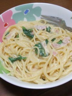 ベーコンとほうれん草の豆乳クリームパスタ-レシピのメイン写真